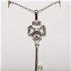 Image 1 : 10K WHITE GOLD DIAMOND(0.1CT)  NECKLACE