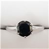 Image 1 : 14K WHITE GOLD BLACK DIAMOND(1.4CT)  RING