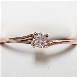 14K ROSE GOLD LIGHT PINK DIAMOND(0.18CT)  RING