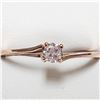 Image 1 : 14K ROSE GOLD LIGHT PINK DIAMOND(0.18CT)  RING