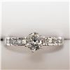 Image 1 : 10K WHITE GOLD DIAMOND(0.76CT)  RING
