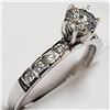 Image 2 : 10K WHITE GOLD DIAMOND(0.76CT)  RING