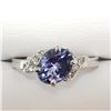 Image 1 : 10K WHITE GOLD TANZANITE(0.95CT) DIAMOND