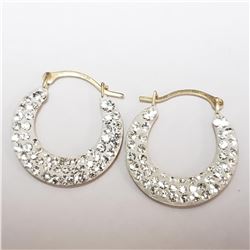 10K YELLOW GOLD CUBIC ZIRCONIA  EARRINGS