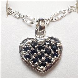 SILVER SAPPHIRE  NECKLACE (~WEIGHT 6.2G)