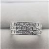 Image 1 : SILVER CUBIC ZIRCONIA  RING (~SIZE 6.75)