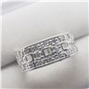 Image 2 : SILVER CUBIC ZIRCONIA  RING (~SIZE 6.75)