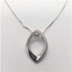 SILVER DIAMOND 18"  NECKLACE