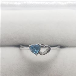SILVER BLUE TOPAZ  RING (~SIZE 6)