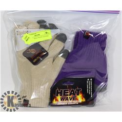 2PK LADIES HEAT WAVE GLOVES
