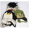 Image 1 : LOT OF 3 ANIMAL FACE TOQUES
