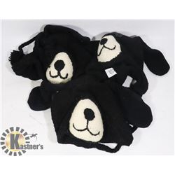 LOT OF 3 ANIMAL FACE TOQUES