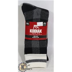 2PK OF KODIAK WOOL BLEND SOCKS; SIZE L/G