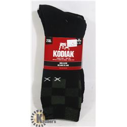 2PK OF KODIAK WOOL BLEND SOCKS; SIZE L/G