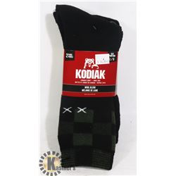 2PK OF KODIAK WOOL BLEND SOCKS; SIZE L/G