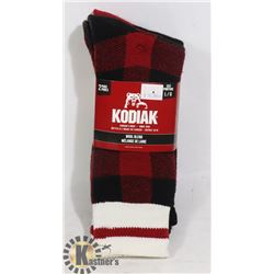2PK OF KODIAK WOOL BLEND SOCKS; SIZE L/G