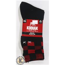 2PK OF KODIAK WOOL BLEND SOCKS; SIZE L/G