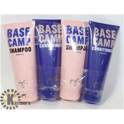 TWO BOTTLES OF BASE CAMP SHAMPOO AND TWO BOTTLES