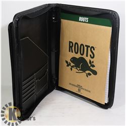 ROOTS LEATHER PORTFOLIO WITH BINDER