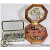 Image 1 : 2 ESTATE JEWELRY BOXES WITH CONTENTS