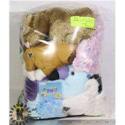LOT OF 6 WEBKINZ "ADOPT A PET" COLLECTIBLE PLUSH