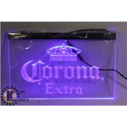 NEW BLUE NEON LIGHTED "CORONA EXTRA"