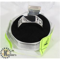 MENS STERLING SILVER CUBIC ZIRCONIA