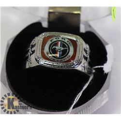 FORD MUSTANG RING 925 STERLING SILVER SIZE 11