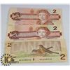 Image 1 : 1986 THREE $2 BILL CANADA