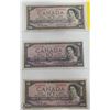 Image 1 : 1954 CANADIAN $10 BILL X3