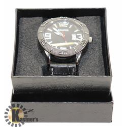 NEW BAJIADN MENS WATCH GENUINE LEATHER STRAP