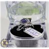 Image 1 : NEW 925 STERLING SILVER RING WITH BLUE CENTER GEM
