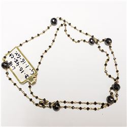 97) 14KT YELLOW GOLD FANCY COLORED BLACK DIAMOND