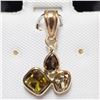 Image 1 : 44) 14KT YELLOW GOLD FANCY CUT & COLORED DIAMOND