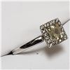 Image 2 : 93) 14KT WHITE GOLD ZULTANITE & DIAMOND RING.SIZE6