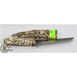 CLAW OF DEATH DAGGER SKULLS TANTO KNIFE W SKELETAL