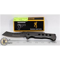 BROWNING DARK STAINLESS STEEL KNIFE WITH  POCKET