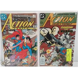 ACTION COMICS #591, 604