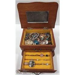 ESTATE JEWELRY BOX AND CONTENTS