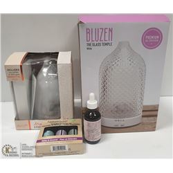 BLUZEN GLASS DOME STYLE ESSENTIAL OIL DIFFUSERS