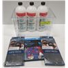 Image 1 : NEW FACE MASKS & 3 LARGE BOTTLES OF ANTI-BACTERIAL