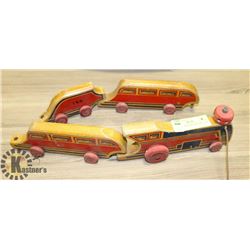 ANTIQUE WOODEN TRAIN PULL TOY