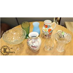 LOT OF ASSORTED ESTATE ORNAMENTS & VASES