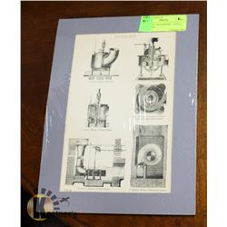 19TH CENT. MACHINERY - 10 FINE 1884 STEEL