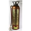 Image 1 : ANTIQUE COPPER & BRASS FIRE EXTINGUISHER