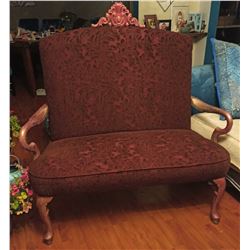 ANTIQUE QUEEN ANNE LOVESEAT