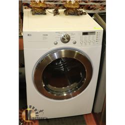 LG TROMM FRONT LOADING DRYER. SATINLESS STEEL DRUM