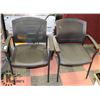 Image 1 : PAIR OF NEW BLACK MESH BACK WAITING ROOM CHAIRS