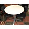 Image 1 : NEW WHITE & GREY ROUND TABLE WITH 2 MESH BACK