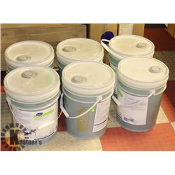 LOT WITH SIX 5 GALLON PAILS OF DIVERSY AND